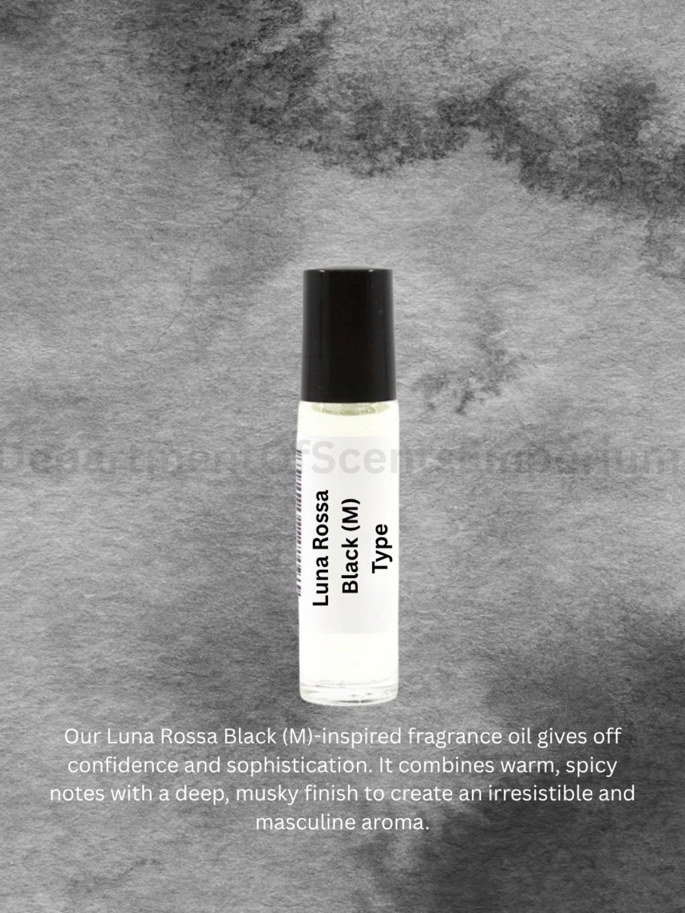 Luna Black 1/3 oz Glass Roll-On Bottle Fragrance Oil For Men